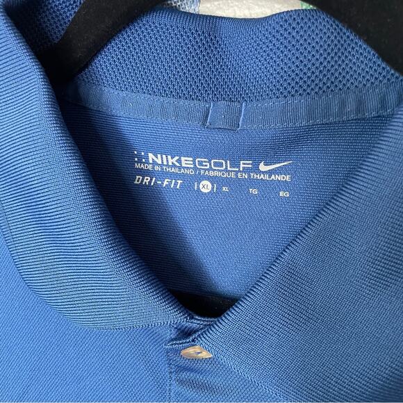NIKE Dri-Fit Dark Blue Golf Polo Tee | XL - Picture 3 of 4